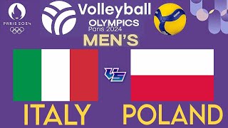 OLYMPIC MENS VOLLEYBALL LIVE │ ITALY vs POLAND Livescore [upl. by Per]