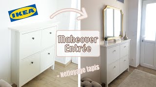 MAKEOVER ENTRÉE  JE REFAIS LA PEINTURE  CUSTOMISATION MEUBLE IKEA [upl. by Oakley]