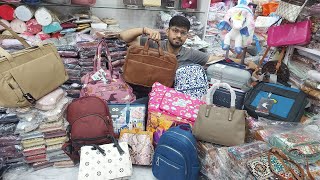 Chickpet Bangalore Wholesale amp Retail Bags from 40 RS Travel bags school Bags courier available [upl. by Itaws262]