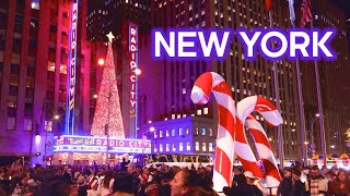 New York before New Years Eve 🎄 Fifth Avenue Rockefeller Center Bryant Park [upl. by Ilujna]