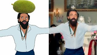 Abrars Entry Jamal Kudu Full Video drawing meme 😂  Animal Movie  Bobby Deol  Ranbir Kapoor [upl. by Nanek]