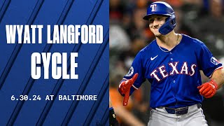 Wyatt Langford Hits For The Cycle [upl. by Jeritah584]