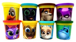 Puppy Dog Pals PlayDoh Can Heads Jonathan Cupcake Rolly Hissy Bingo ARF Bulworth Keia [upl. by Morie302]