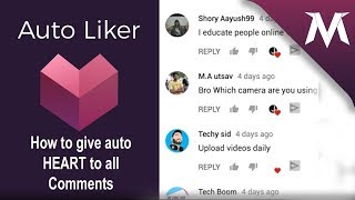 How to give auto like on every comment in youtube  Give hearts to all comment in one click [upl. by Graeme496]