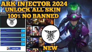 NEW ARK INJECTOR 2024 NO PW  INJECTOR ML  APK UNLOCK ALL SKIN MOBILE LEGENDS [upl. by Trojan]