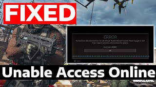 How To Fix Warzone Unable To Access Online Services Connection Failed Error Modern Warfare Warzone [upl. by Tabatha]