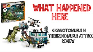 WTF Happened Lego Jurassic World Dominion Set 76949 Giganotosaurus amp Therizinosaurus Attack [upl. by Bendite]