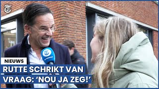 Gesprek met stemmende Rutte neemt onverwachte wending ‘Geweldig’ [upl. by Mamoun]