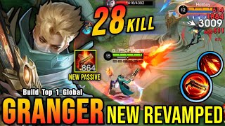 28 Kills  MANIAC Granger Revamp The Next META  Build Top 1 Global Granger  MLBB [upl. by Ednihek]