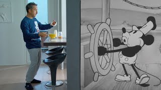 Che Gran Giorno Topolino  BuonCompleannoTopolino  Steamboat Willie con Nicola Savino [upl. by Oiramej577]