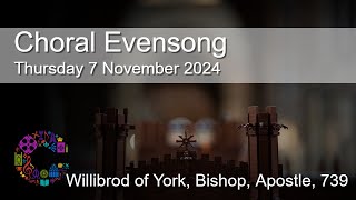 Choral Evensong  Thursday 7 November 2024  Chester Cathedral [upl. by Leiram392]