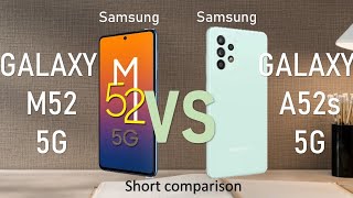 Samsung Galaxy M52 5G VS Galaxy A52s 5G [upl. by Daniela80]