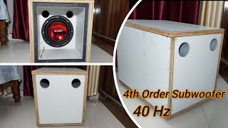 4th Order SubWoofer Box  Home Made SubWoofer  40Hz Frequency  DIY Community [upl. by Carbo990]