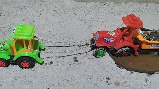 Tractor stuck in mud  Rescing tractor from mud  Tractor video  Toys video for kids Fun with toys [upl. by Gnoix]