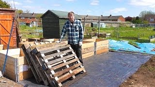 Ricks Allotment ep90  Compost Bin From Pallets [upl. by Leboff]