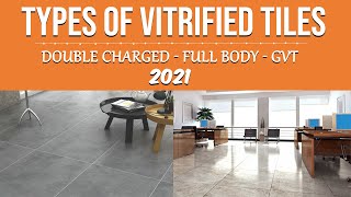 Different types of vitrified tiles  Double charged Full body GVT  vitrifiedtiles civilogy [upl. by Bettine741]