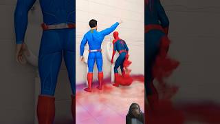 spiderman vs superman vs batman spiderman batmanvsironman funny batmanvsuperman comedy shorts [upl. by Eleen89]