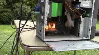 Torching A Computer While Its Running [upl. by Aitel]