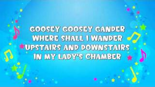 Goosey Goosey Gander  Sing A Long  Nursery Rhyme  KiddieOK [upl. by Emorej]