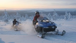 Snowmobile ride in Lapland  FINLAND [upl. by Ayet]