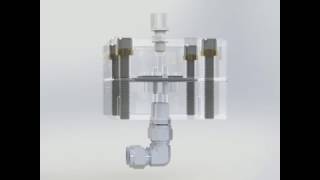 CF016 Crossflow Cell System Exploded View filtration and membrane filtration system Acrylic [upl. by Modeste849]