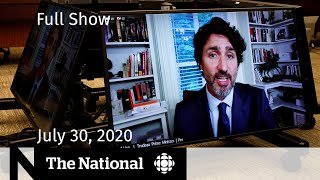 Trudeau testifies he ‘pushed back’ on WE contract — CBC News The National  July 30 2020 [upl. by Nefets]