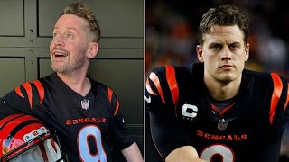 Macaulay Culkin Dresses as NFL Lookalike Joe Burrow for Halloween [upl. by Parcel]