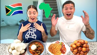 WE TRIED AFRICAN FOOD FOR THE FIRST TIME [upl. by Auqemahs473]