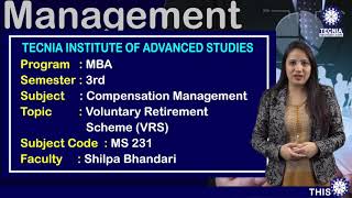 Voluntary Retirement SchemeVRS  Compensation Management  Shilpa Bandari  MBA  TIAS [upl. by Comstock]