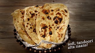 Atta Naan  Tandoori in Tawa  No Yeast  No Oven Recipe  CookingShooking [upl. by Ennelram392]