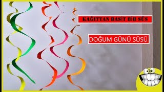 Doğum günü süs yapımı  Kağıttan çok şık süsleme yapımı  Süsleme  Süs yapımı [upl. by Retha]