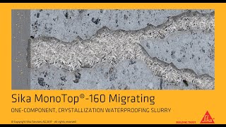 Sika MonoTop 160 Migrating  Crystallization Waterproofing Coating [upl. by Noyad991]