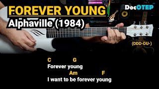 Forever Young  Alphaville 1984 Easy Guitar Chords Tutorial with Lyrics [upl. by Aisenet]