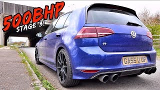 1ST DRIVE IN MY 500BHP LITTCO STAGE 3 VW GOLF R [upl. by Adnomar]