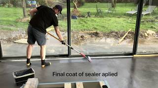 Microcement application process polished concrete microcrete polished floors [upl. by Deeann]