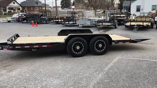 Sure Trac Gravity Tilt Equipment Trailer Lowboy Hauler 7x18 14000 GVW [upl. by Ambler]