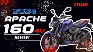 2024 TVS Apache 160 4v Review in TAMIL tvsapache1604v tvsapachertr1604vbs6 [upl. by Lianne]