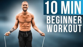 10 Min Beginner Jump Rope Workout [upl. by Schluter]