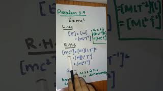 Class 11th Physics problem19 show that Einsteins mass energy equation is dimensionally correct [upl. by Hurst]