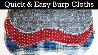 How to make a Quick Easy amp Cute Baby Burp Cloth [upl. by Croteau]