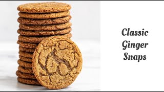 Classic Ginger Snap Cookies grammas recipe [upl. by Anirpas]