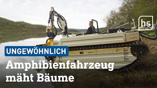 Einsatz für den SchwimmBagger im Stausee an der Kinzigtalsperre  hessenschau [upl. by Adiarf489]