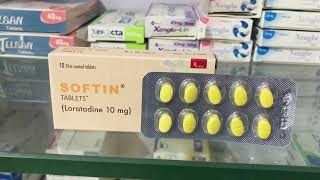 LORATADINE 10mg tablets used for SOFTIN TABLETS Anti allergy side effects HOW TO USE [upl. by Borek]