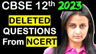 Class 12 Maths Deleted Questions  CBSE 2023 NEW SYLLABUS Deleted Exercises  CBSE CLASS 12th NCERT [upl. by Tiertza]