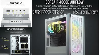 CORSAIR 4000D AIRFLOW CABINET  MD COMPUTERS UNBOXING  PC BUILD [upl. by Nissa]