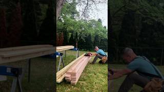 DIY deck building tips How to rough cut decking quickly [upl. by Tav795]