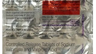 CONTROLLED RELEASE TABLETS OF SODIUM VALPROATE AND VALPROIC ACID [upl. by Christmann]