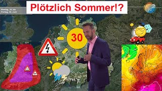 Plötzlich Sommer Wettermodelle haben gedreht auf Sonne amp Wärme Wettervorhersage 2028062024 [upl. by Schoening]