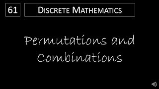 Discrete Math  631 Permutations and Combinations [upl. by Stormie]