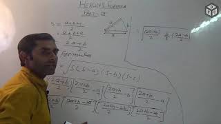 Formula of Area Isosceles of triangleHerons FormulaNCERT class 9th PART3 [upl. by Wyon]